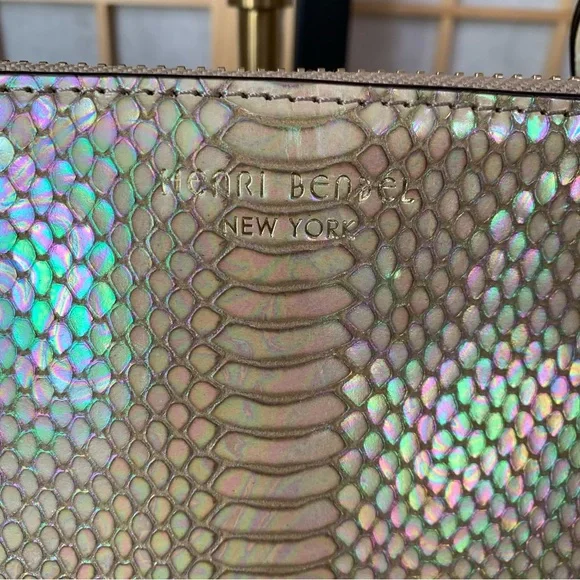 RARE! henri bendel ‘Dalton’ Iridescent Mermaid Large Satchel / Tote Bag